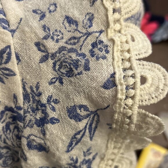 Olivaceous Womens Coquette Top Large Crop Floral Toile Cottagecore Milkmaid - Picture 8 of 8